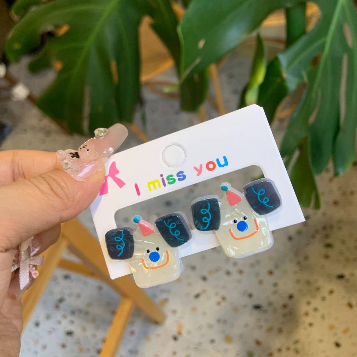 CWAHA4457_GIRL PUPPY BEAR CUTE CARTOON HAIRPIN