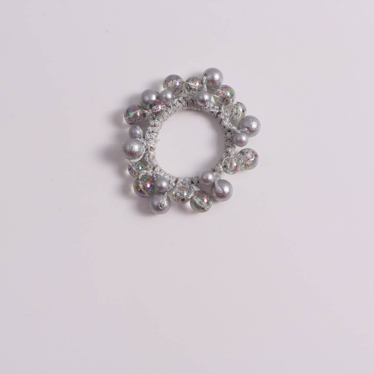 Sweet Cute Wrinkled Pearl Hair Tie Simple New Band