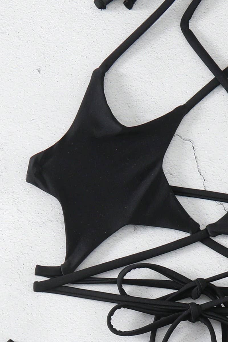 CWMW0845_FIVE-POINTED STAR SEXY TWO-PIECE SWIMSUIT