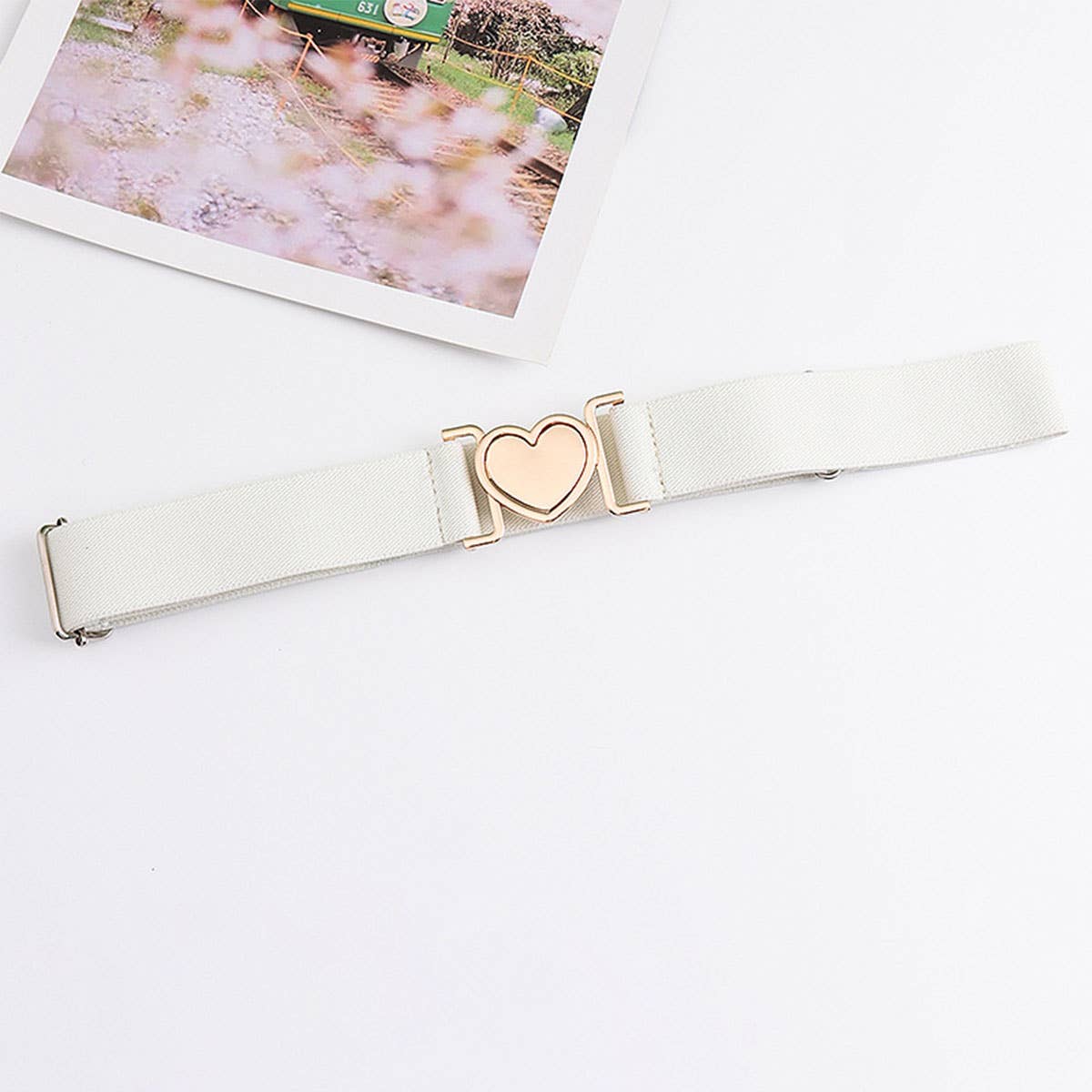 LOVE ALLOY ELASTIC BAND ELASTIC WOVEN CANVAS BELT_CWABE0680