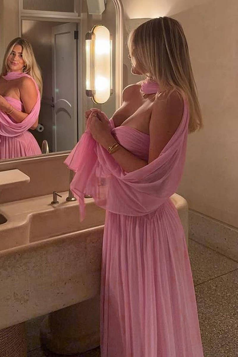 CWDMD6430_SEXY HOT GIRL SLEEVELESS PATCHWORK DRESS