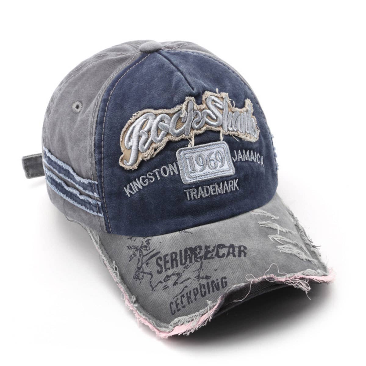 Vintage 1969 Distressed Embroidered Baseball Cap CWAH1259