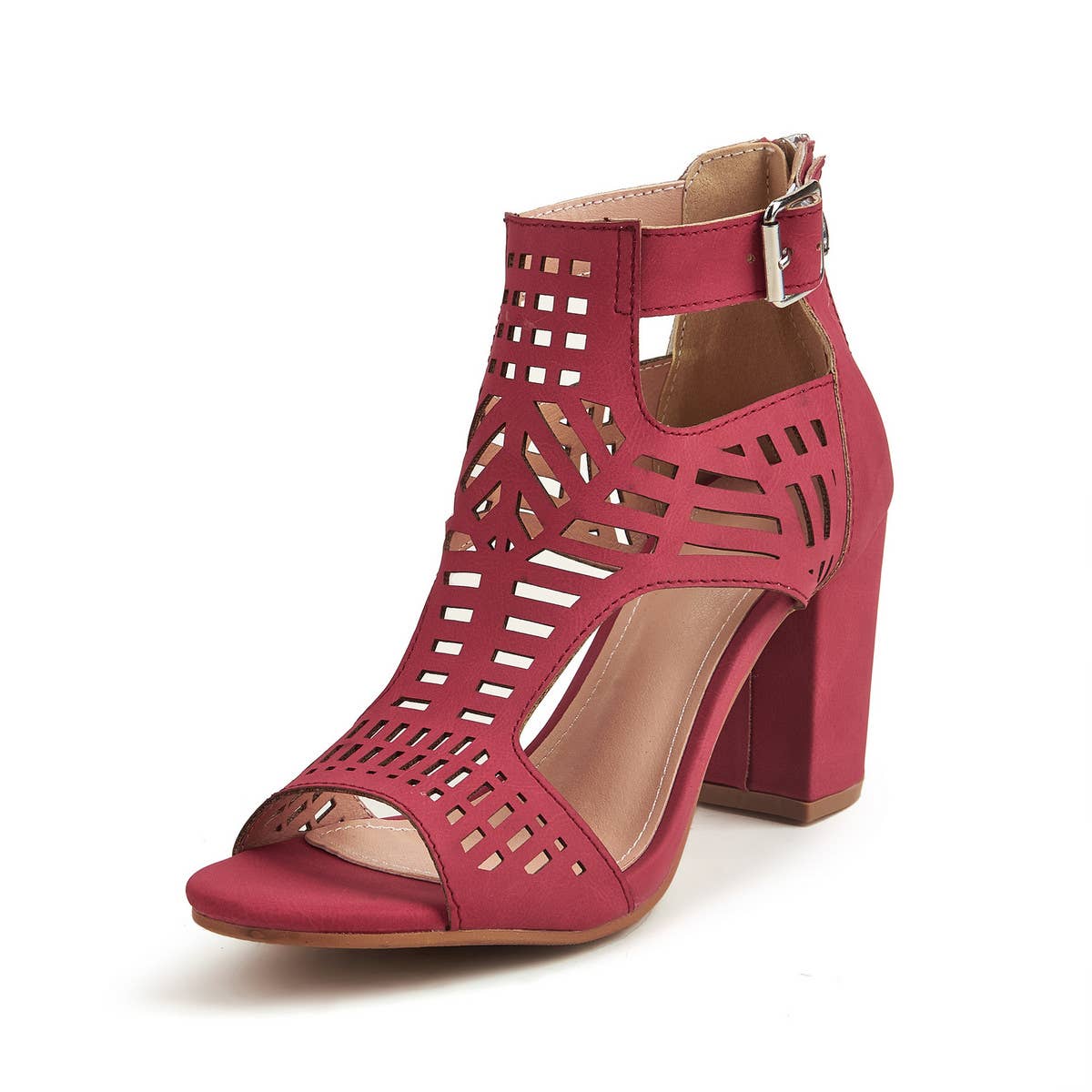 HOLLOW HIGH-HEELED SANDALS WITH THICK HEELS