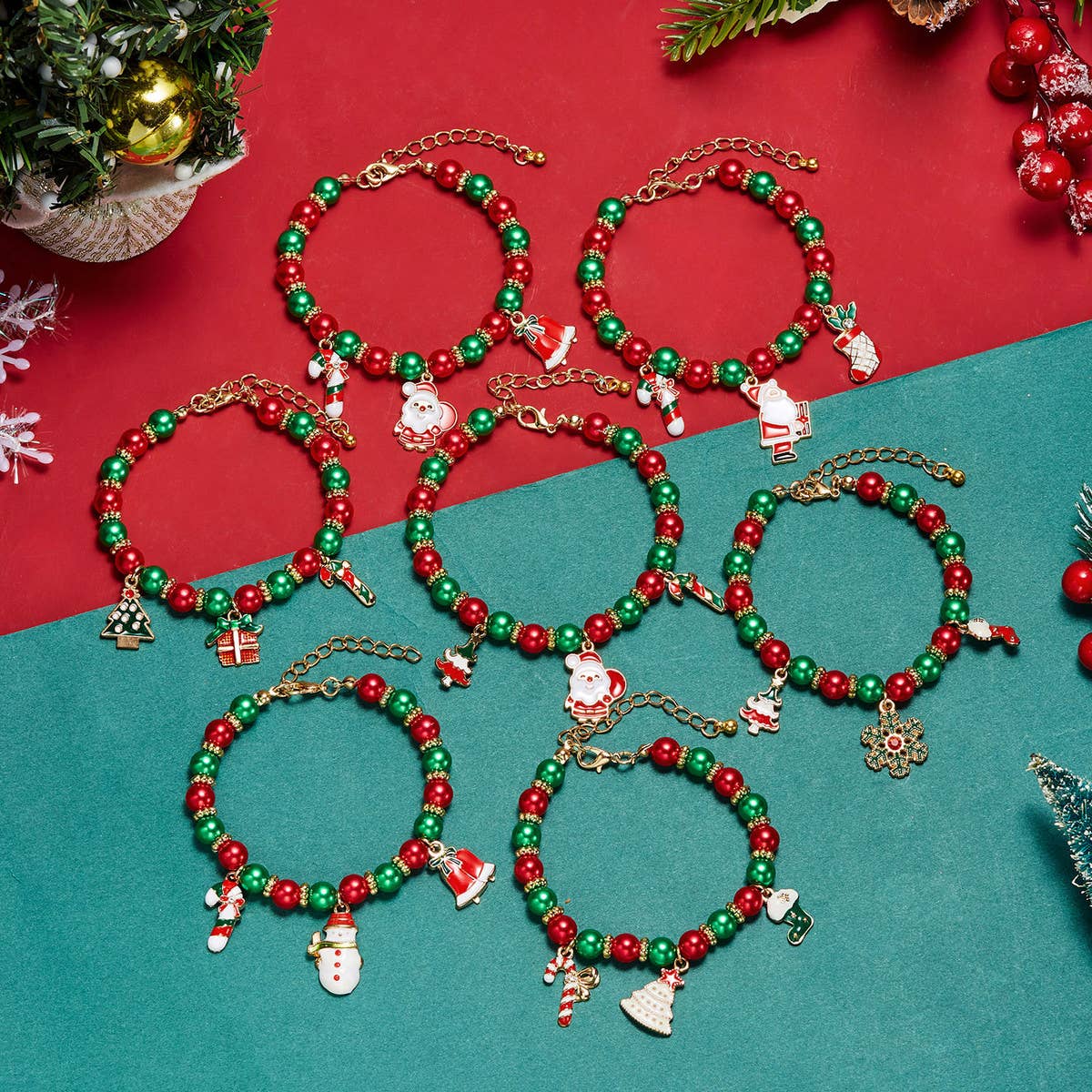 FASHION OIL DROP CHRISTMAS ADJUSTABLE BRACELET_CWAJE2402