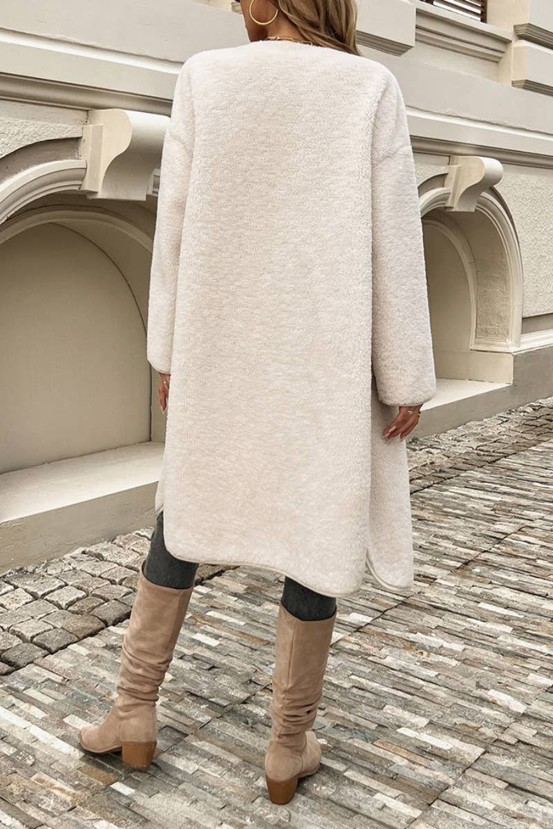 CWOCO0548_WINTER LONG SLEEVE TRENCH COAT WITH BUTTON POCKET