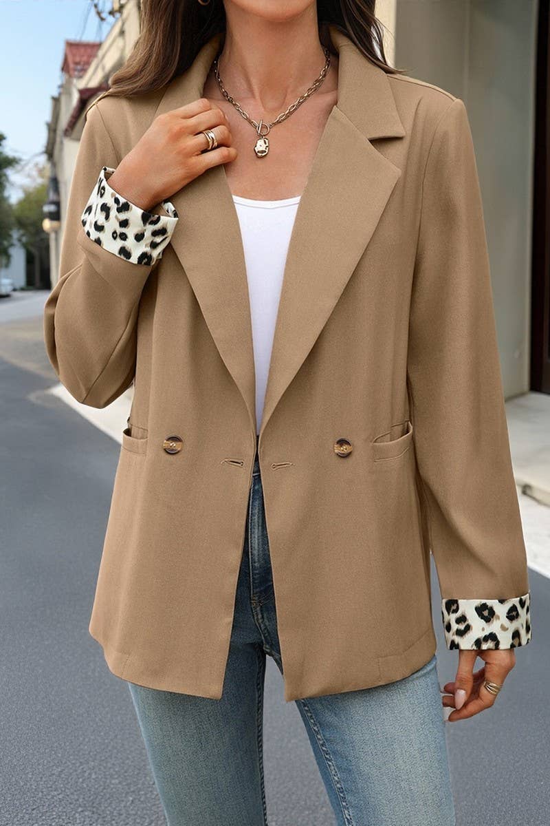CWOBL00215_RETRO LEOPARD PRINT COMMUTER SUIT JACKET