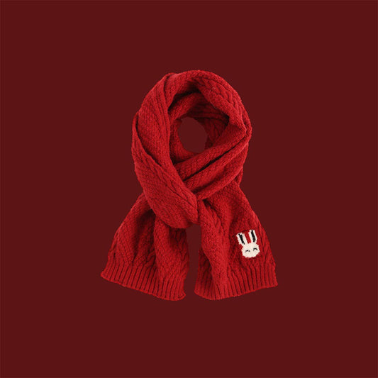 Red Knit Scarf - Cozy Winter Christmas Gift_CWASC1500