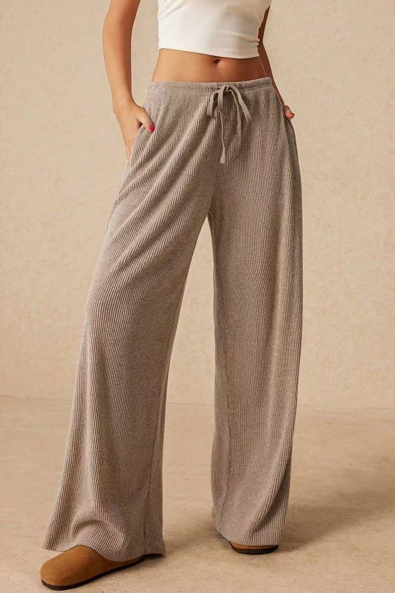 CWBLP01032_SOLID COLOR LOOSE HIGH WAIST WIDE LEG PANTS