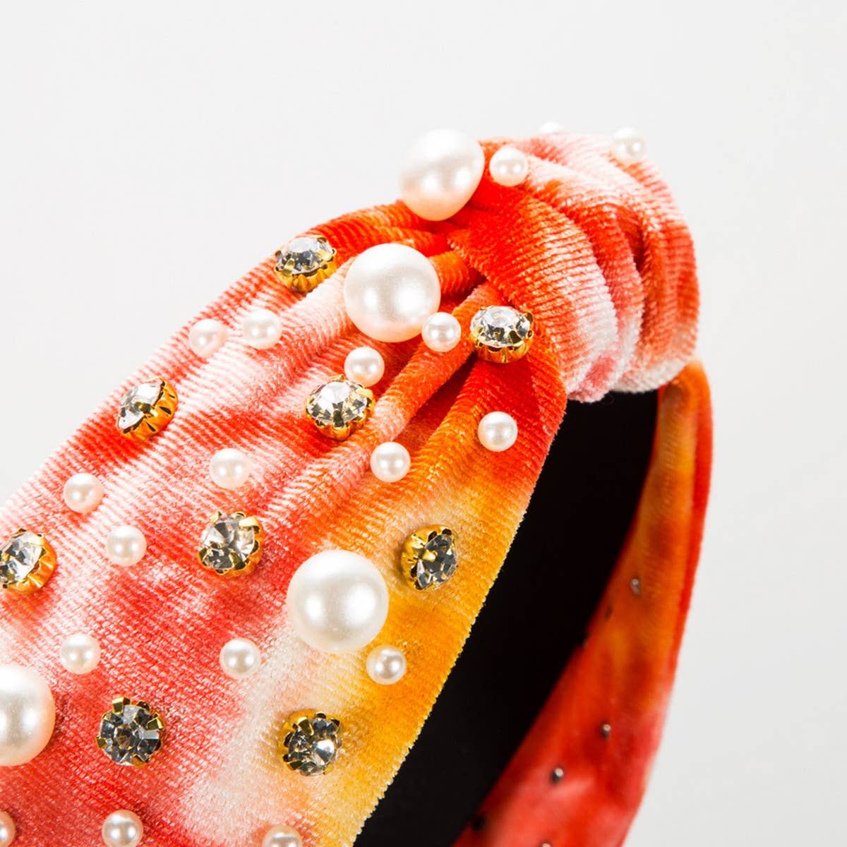 NEW TIE-DYE FABRIC PEARL HEADBAND_CWAHA2122