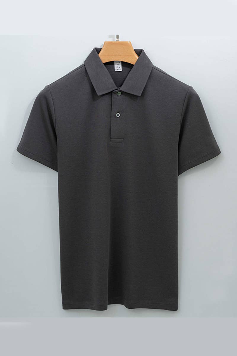 CWTBLS1783_MEN'S SHORT-SLEEVED SEAMLESS COLLAR POLO SHIRT