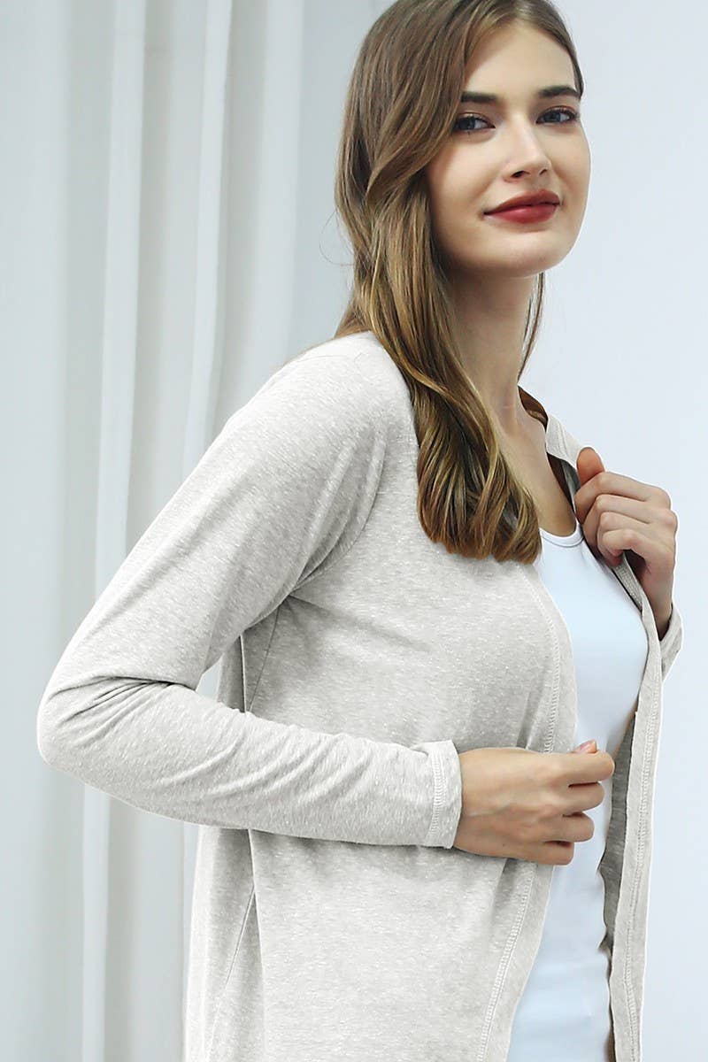 CWOCAL542_SOFT COLOR CONTRAST OVERLOCK KNIT CARDIGAN