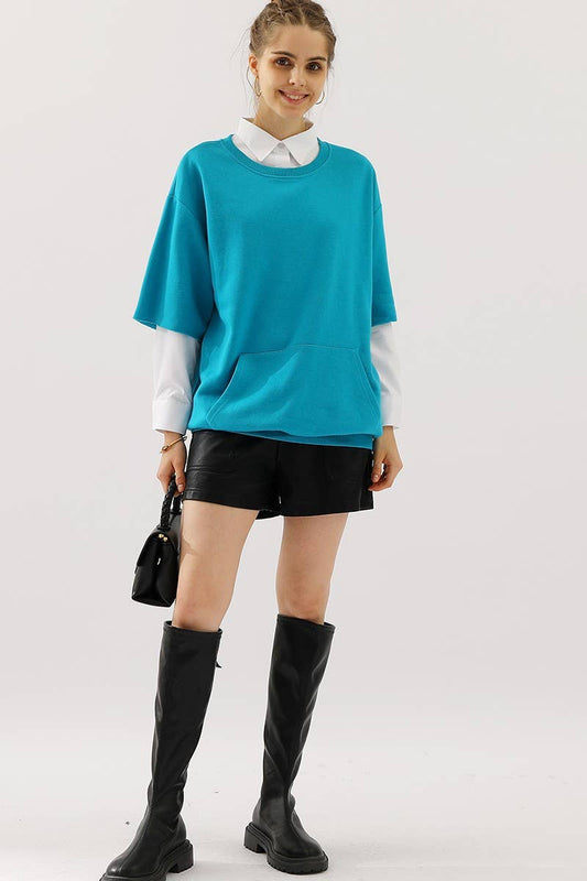 CWTTS560_OVERSIZED SWEATSHIRT WITH KANGAROO POCKET