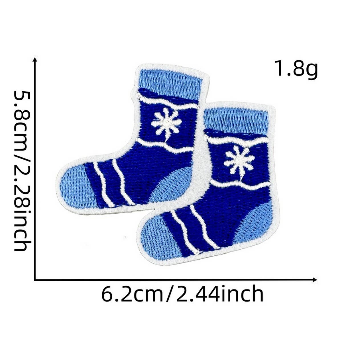 WINTER BLUE CHRISTMAS GRAFFITI EMBROIDERED PATCH