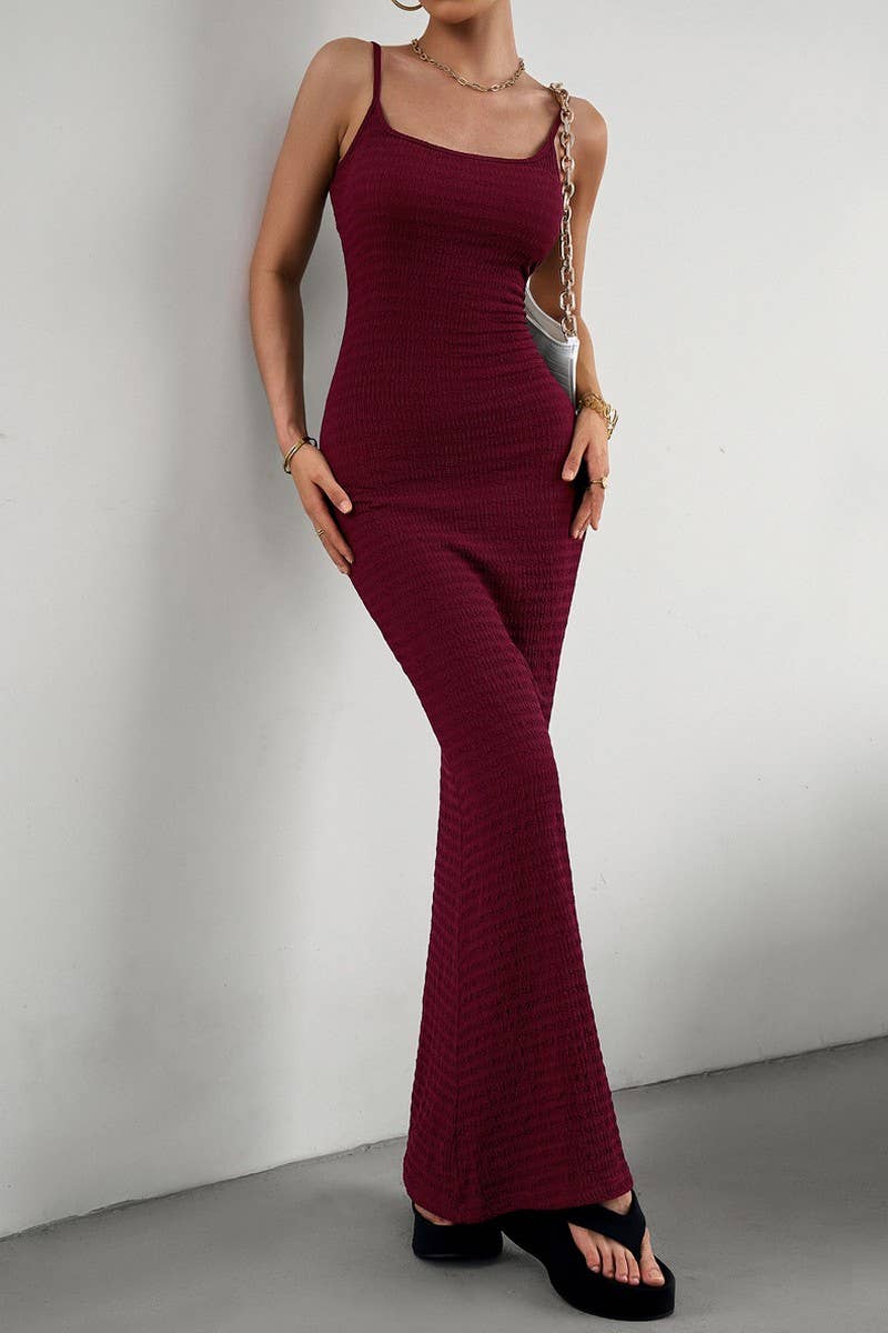 CWDMD4610_SEXY HIP-HUGGING SLIM FIT KNITTED SUSPENDER DRESS