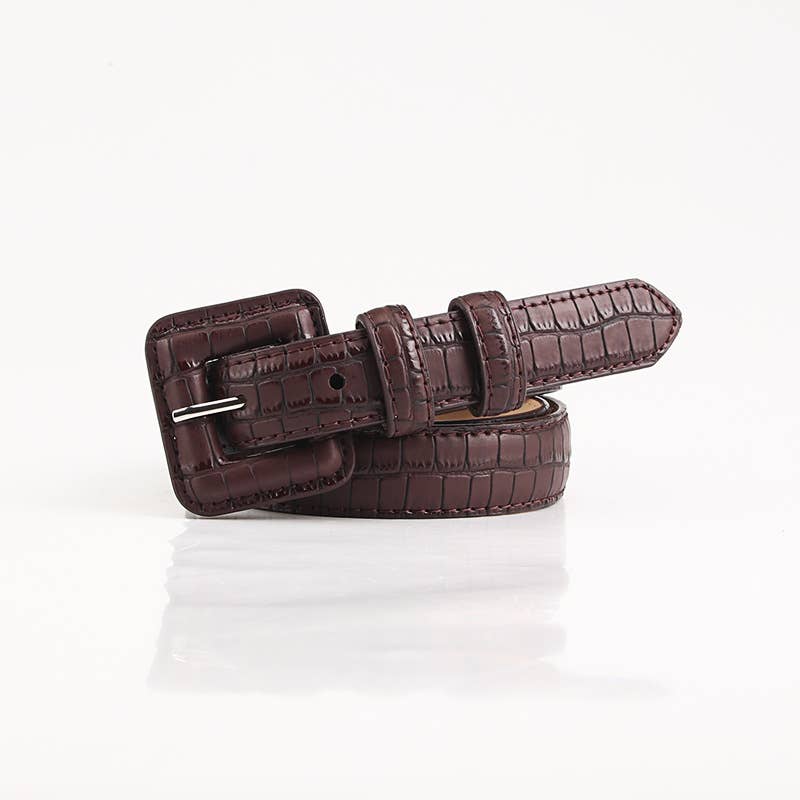 Fashionable stone-patterned bag buckle women belt