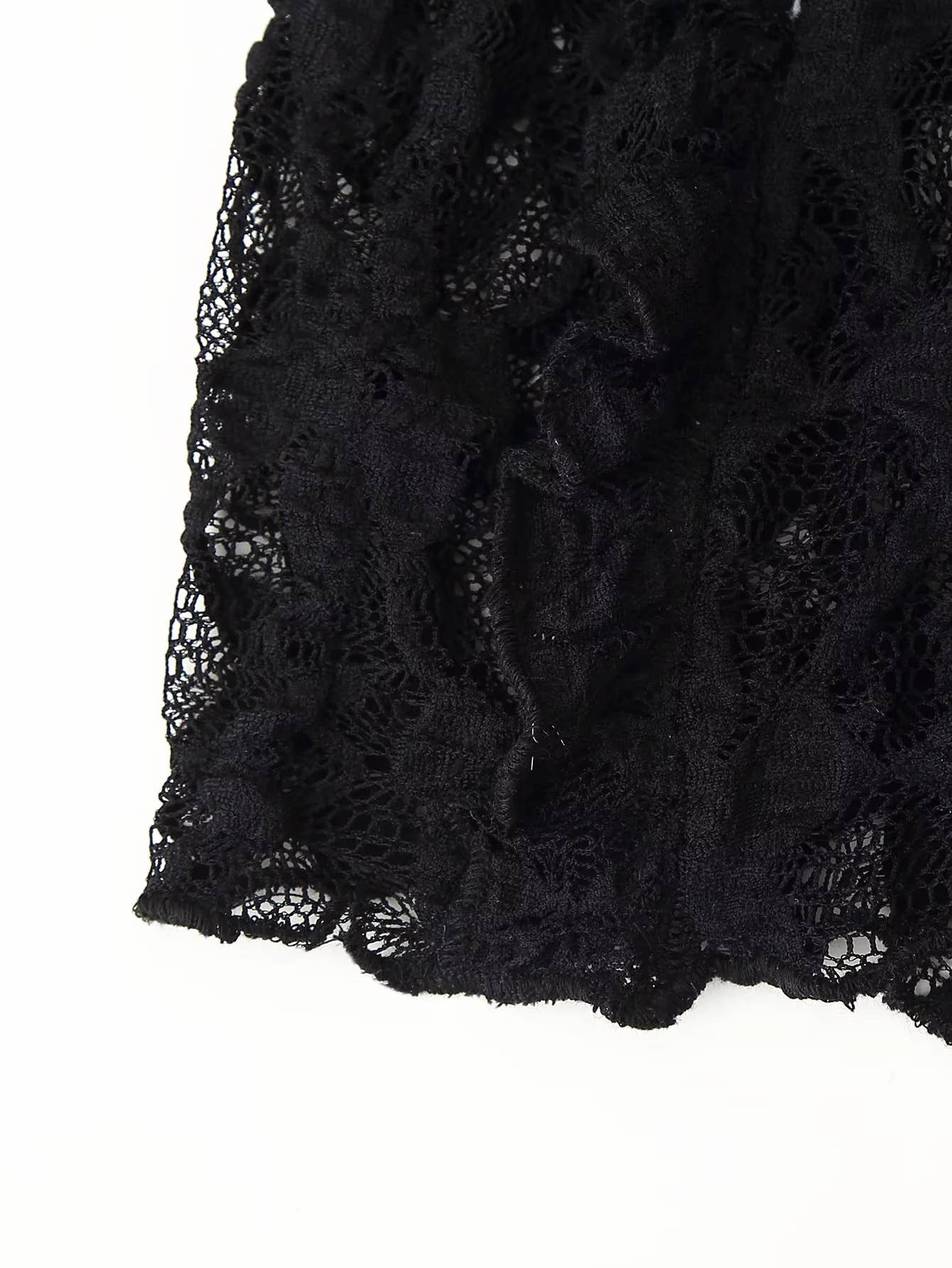 Bow tie V-neck fitted long-sleeved top