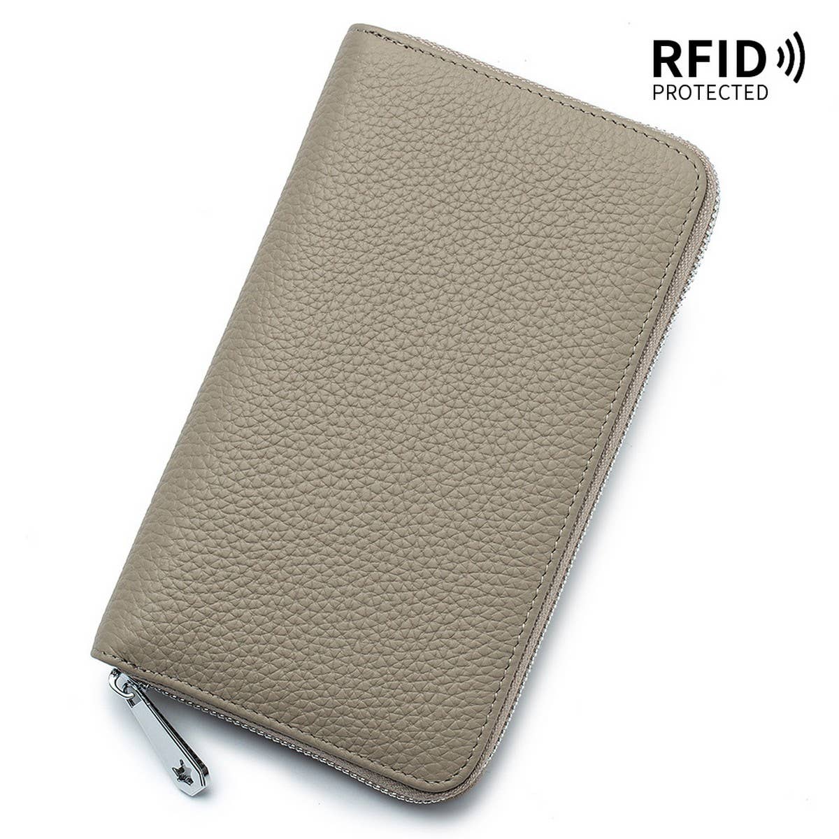 GENUINE LEATHER ZIPPER MULTIFUNCTIONAL LONG WALLET_CWAB3741