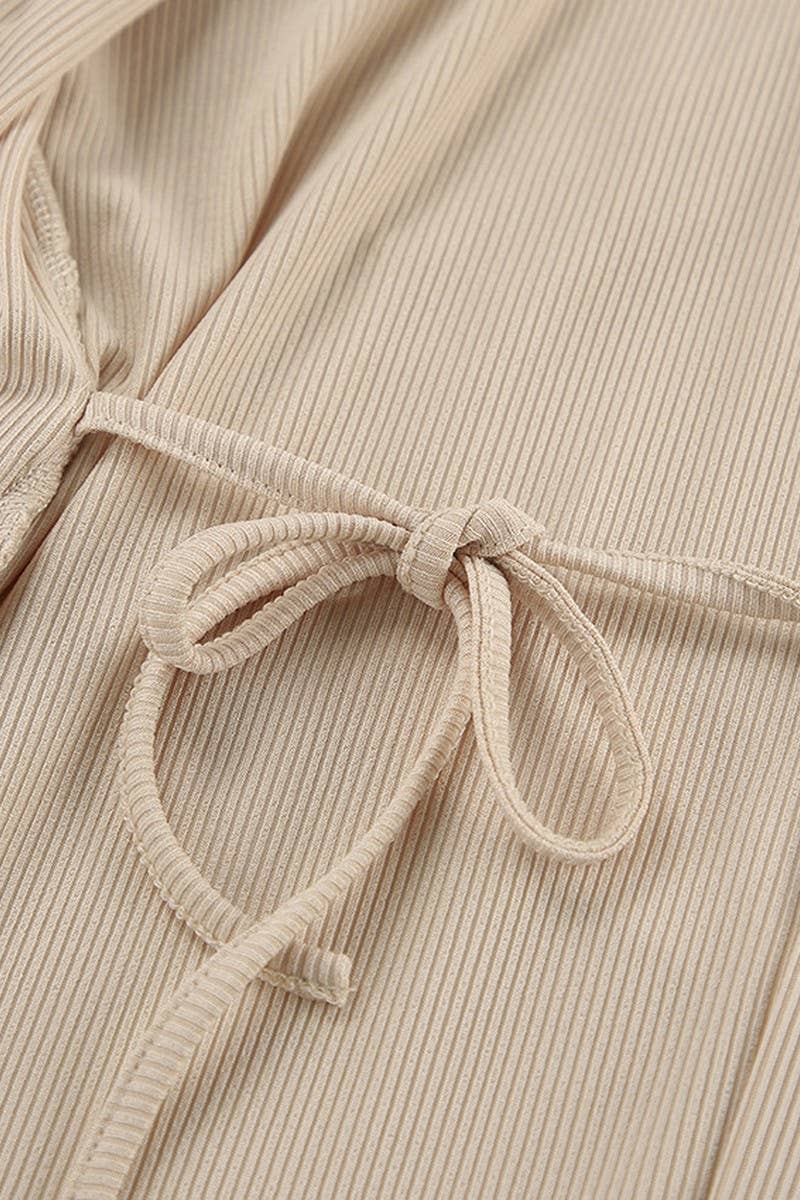 CWSPJ0274_LONG-SLEEVED TIE NIGHTGOWN HOME WEAR