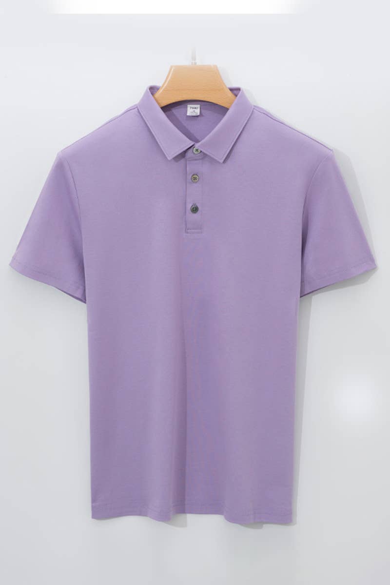 CWTBLS1788_SIMPLE SOLID COLOR ALL-MATCH MEN'S GPOLO SHIRT