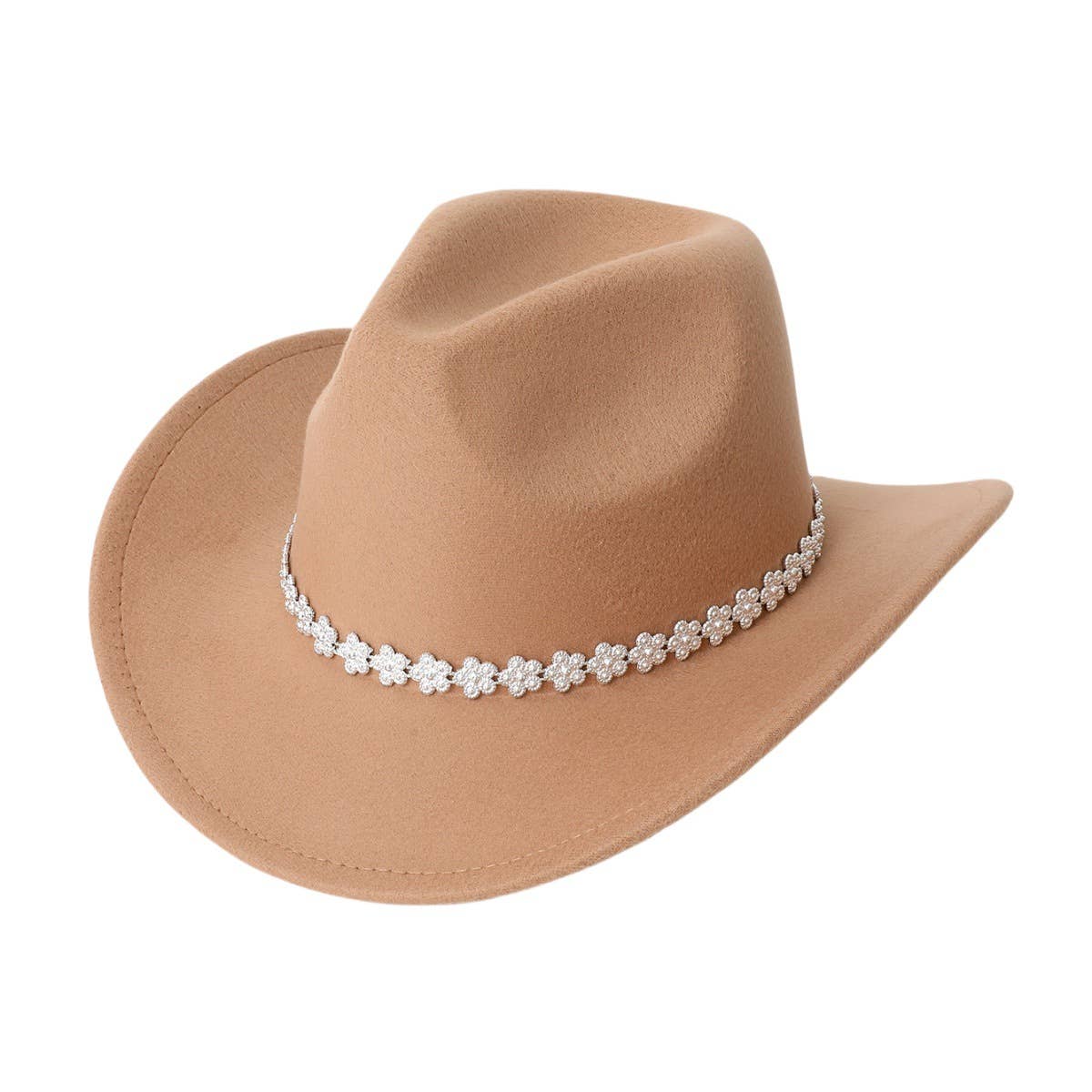 Western Party Felt Fedora Hat for Men and Women_CWAH3638