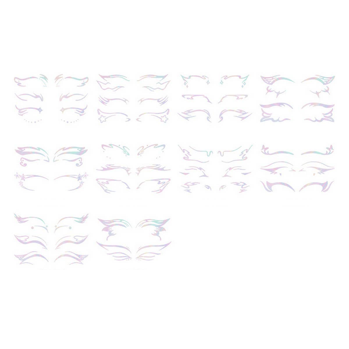3D Laser Eye Makeup Tattoo Stickers Waterproof_CWMM8358