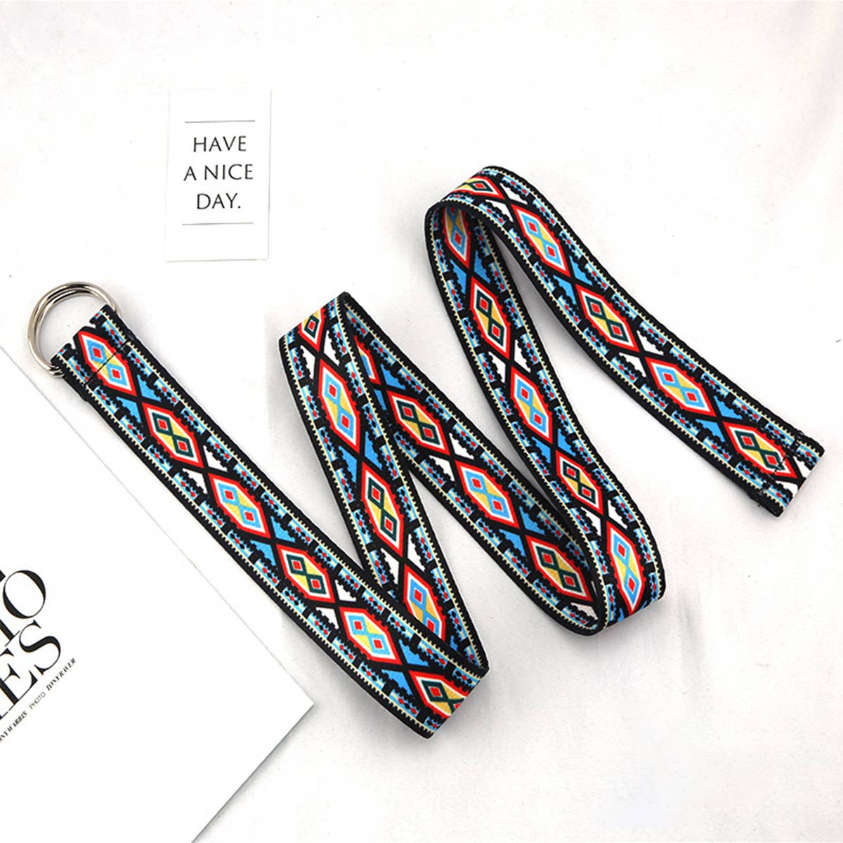 CWABE0951_CANVAS DOUBLE BUCKLE JEANS DECORATIVE BELT