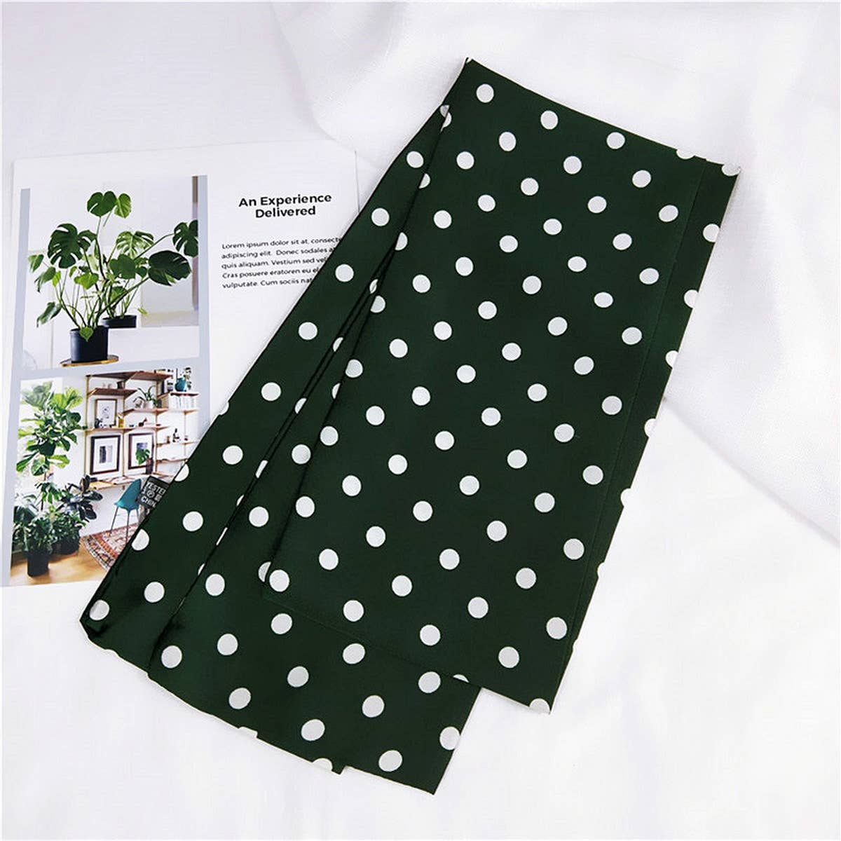 CWASC2392_WAVE DOT LONG SCARF DOUBLE-SIDED SCARF