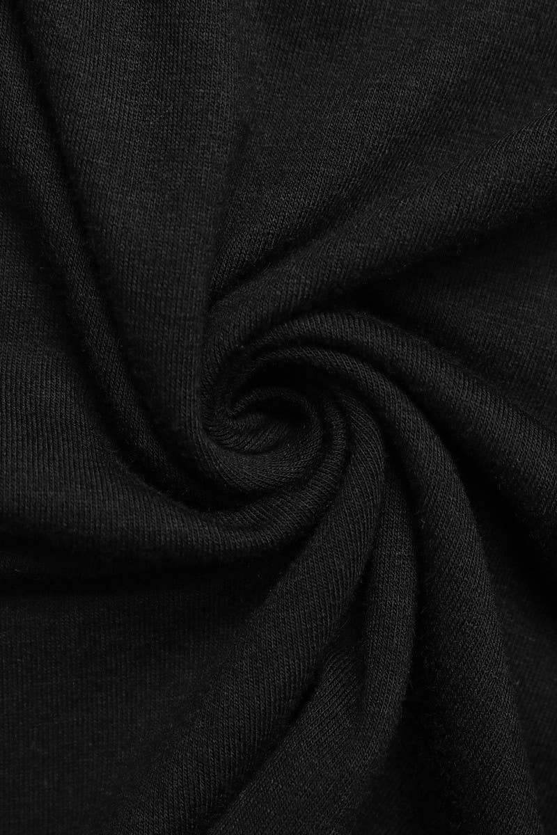 CWTBLS1993_CASUAL BLACK & WHITE COLORBLOCK SEQUIN T-SHIRT