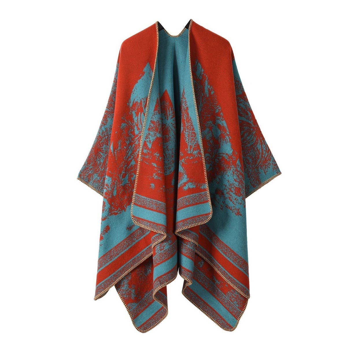 FAUX CASHMERE SHAWL WARM CAPE OUTER SCARF