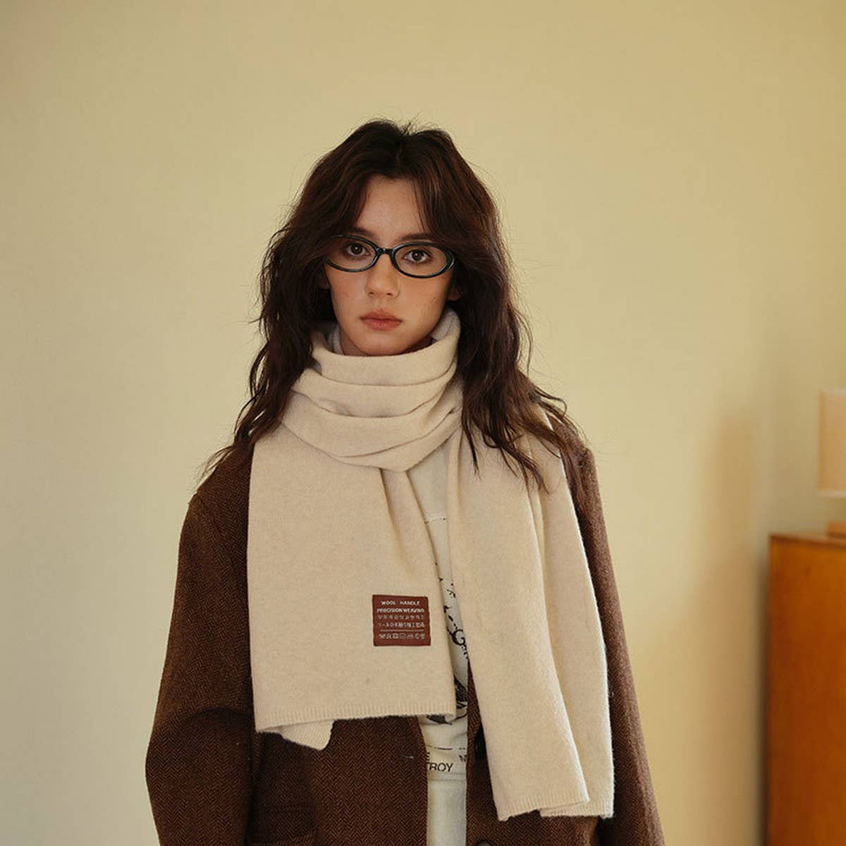 Blend Knit Scarf ??Stretchy Warm Unisex Wrap_CWASC2311