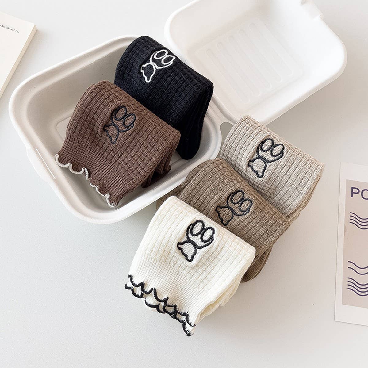 CWMS2493_NEW CARTOON PANDA MID-CALF WOMEN'S SOCKS