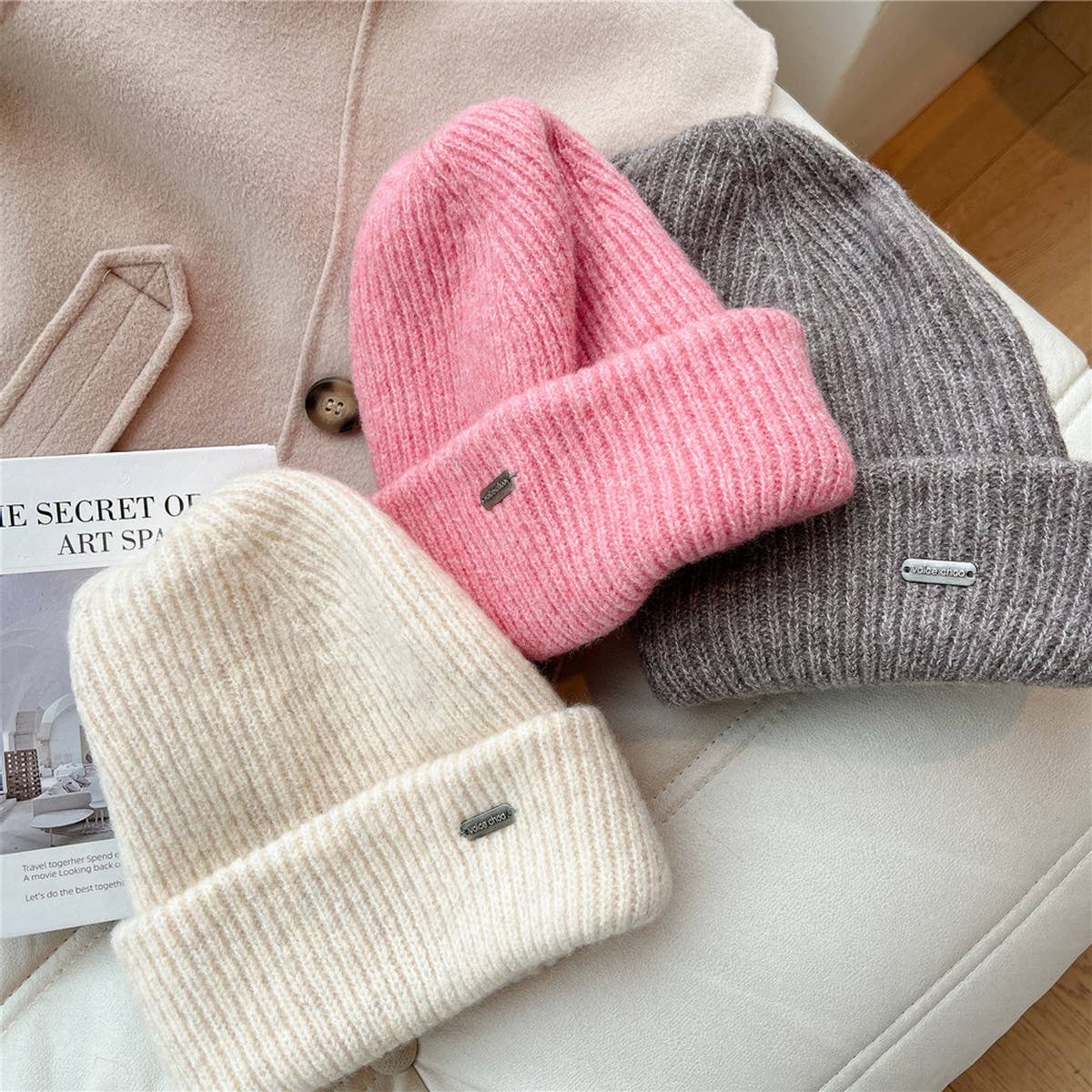 CWAH3158_WOMEN'S FASHION WINTER THICK WOOLEN HAT