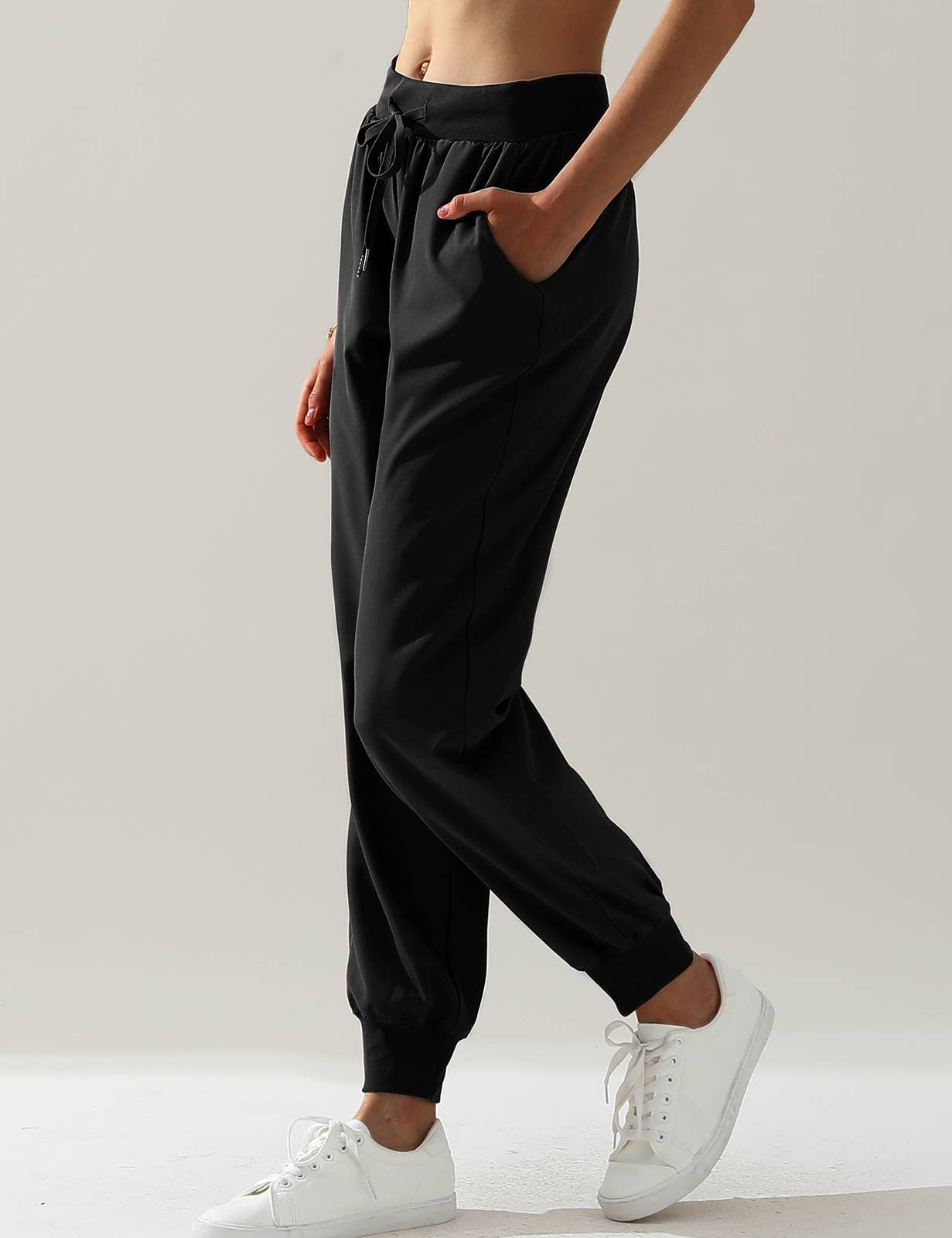 CWBLP423_Elastic Band Waist With Side Pocket Pants