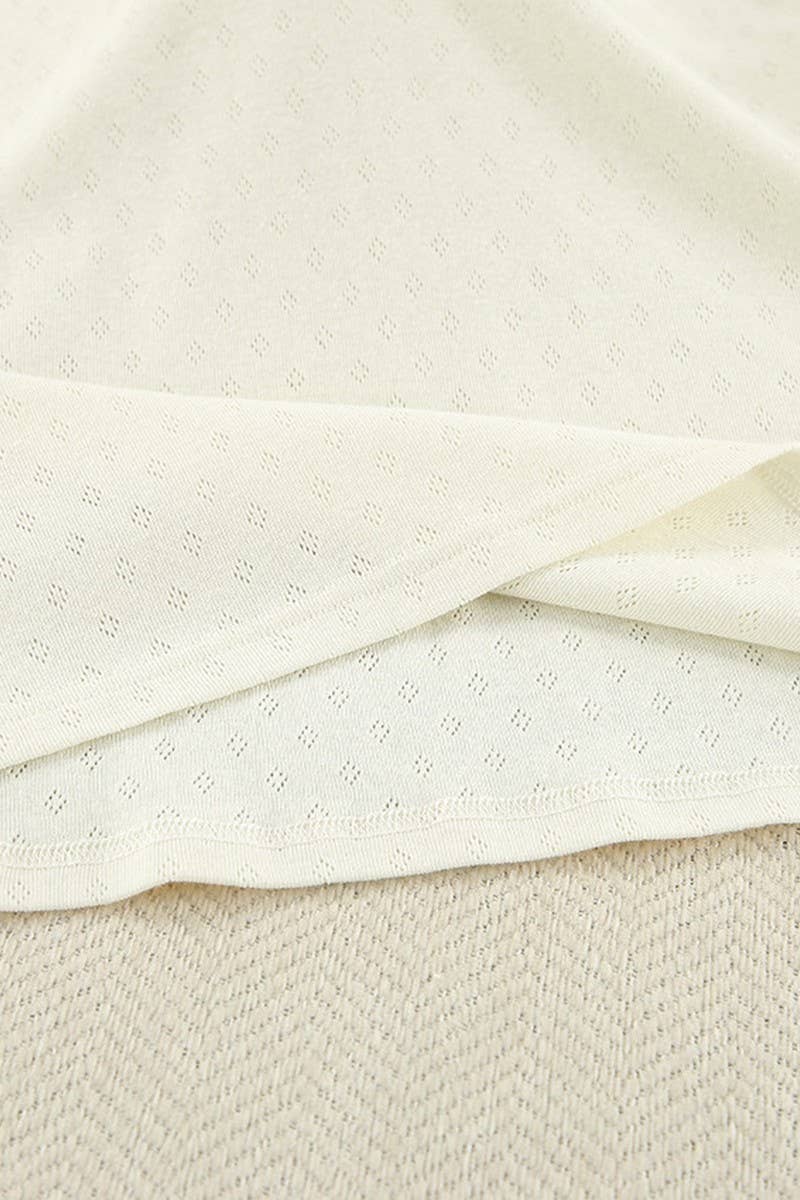 CWSPJ0352_KNITTED JACQUARD LOOSE COMFORTABLE PAJAMA SET