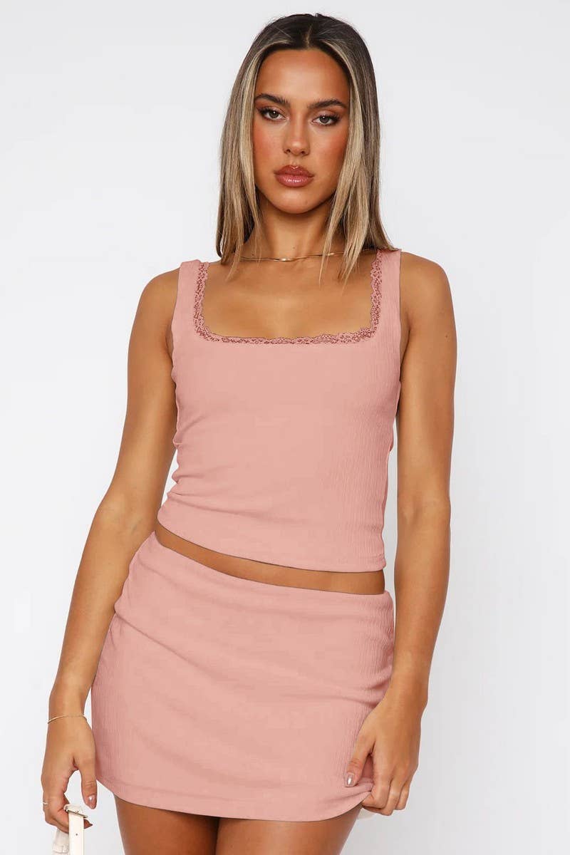 CWSS1266_SUMMER SOLID COLOR STRAIGHT SHOULDER T-SHIRT