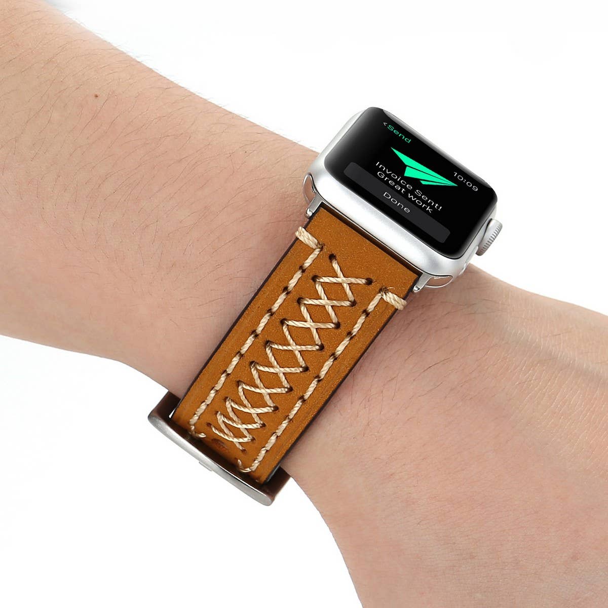 APPLE WATCH9-1 HANDMADE LEATHER STRAP_CWASC1580