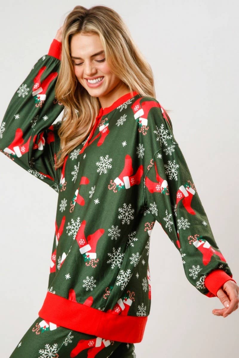 CWSTB00497_CHRISTMAS PRINT BUTTON TWO-PIECE SET