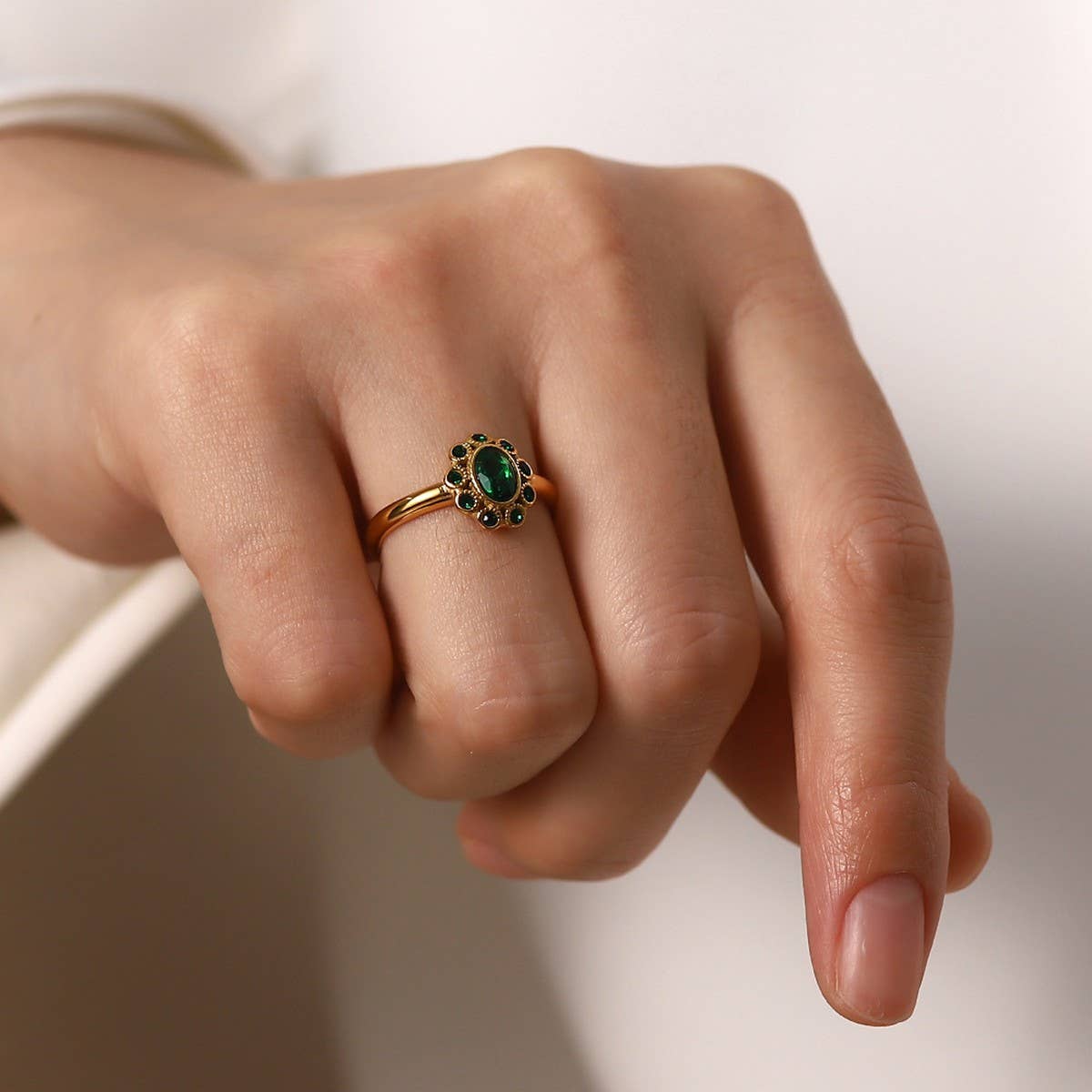 SUNFLOWER VERSATILE STAINLESS STEEL RING