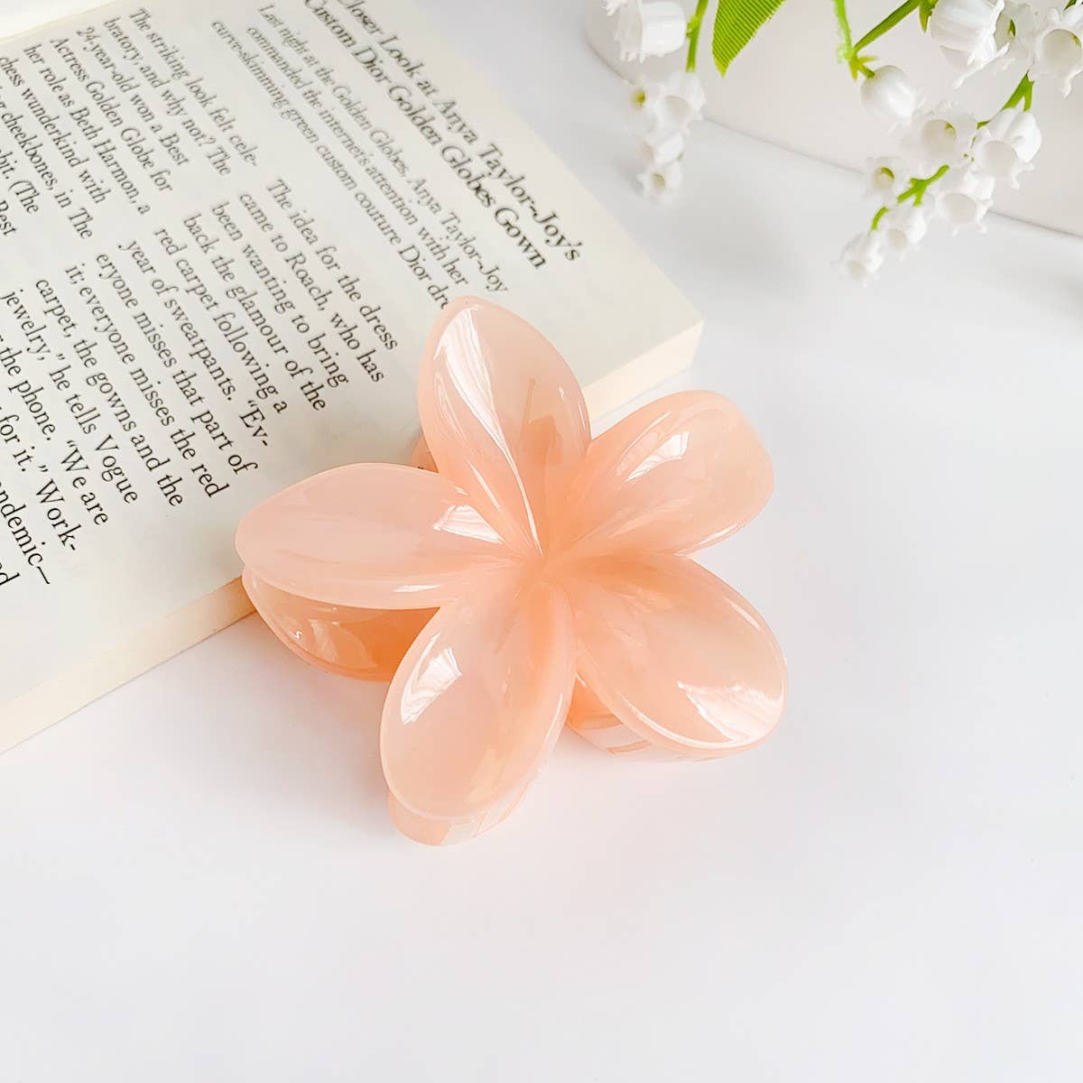 Candy Color Flower Hair Claw - Sweet Girl Style_CWAHA1494