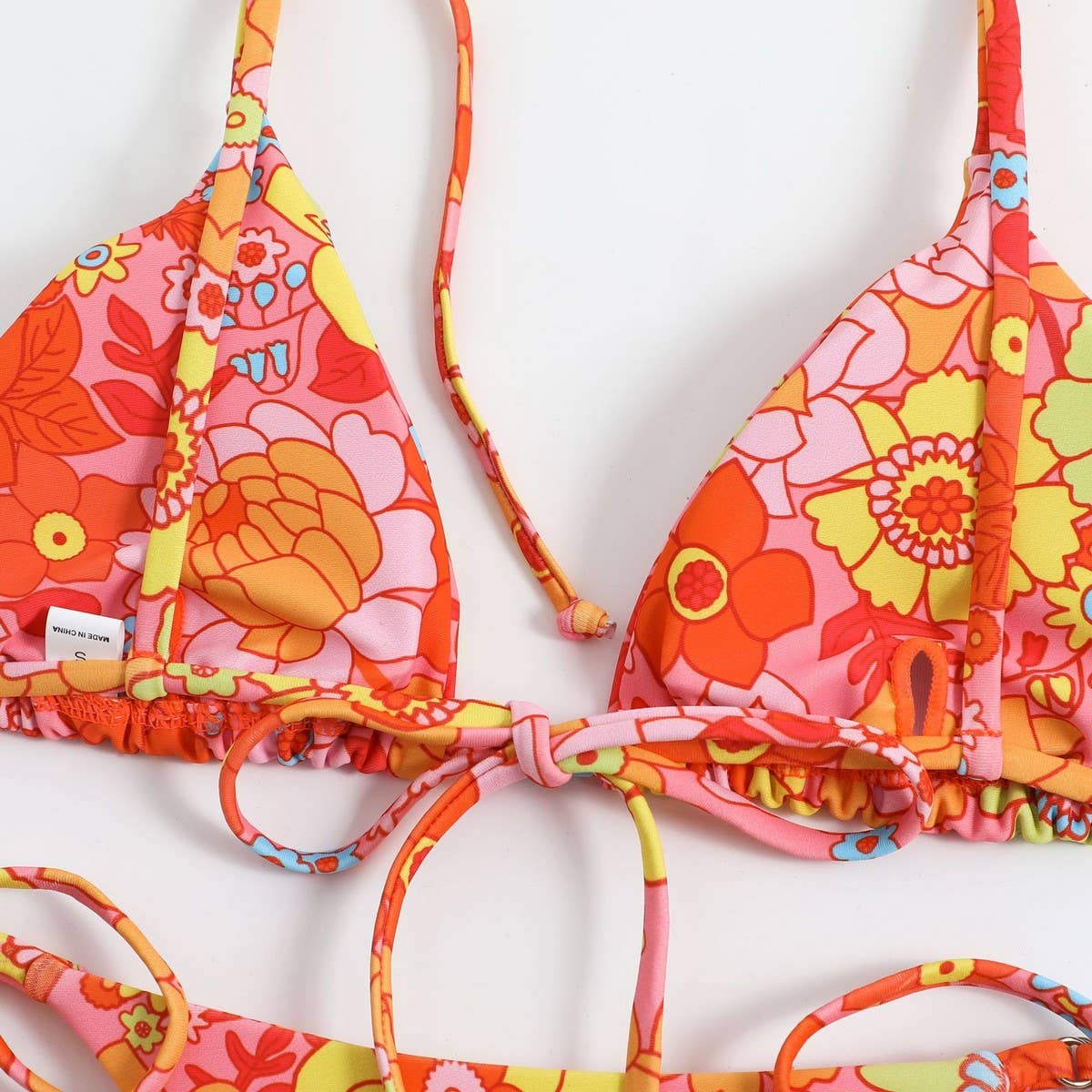 Floral Leopard Print Bikini,Summer Swimwear
