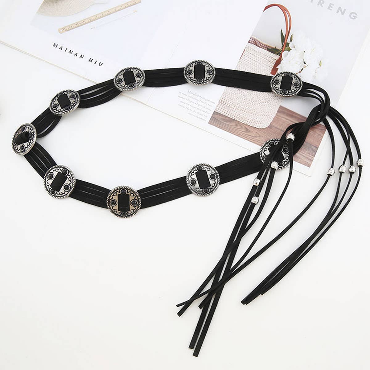 VINTAGE BOHEMIAN EMBELLISHED BELT_CWABE0260