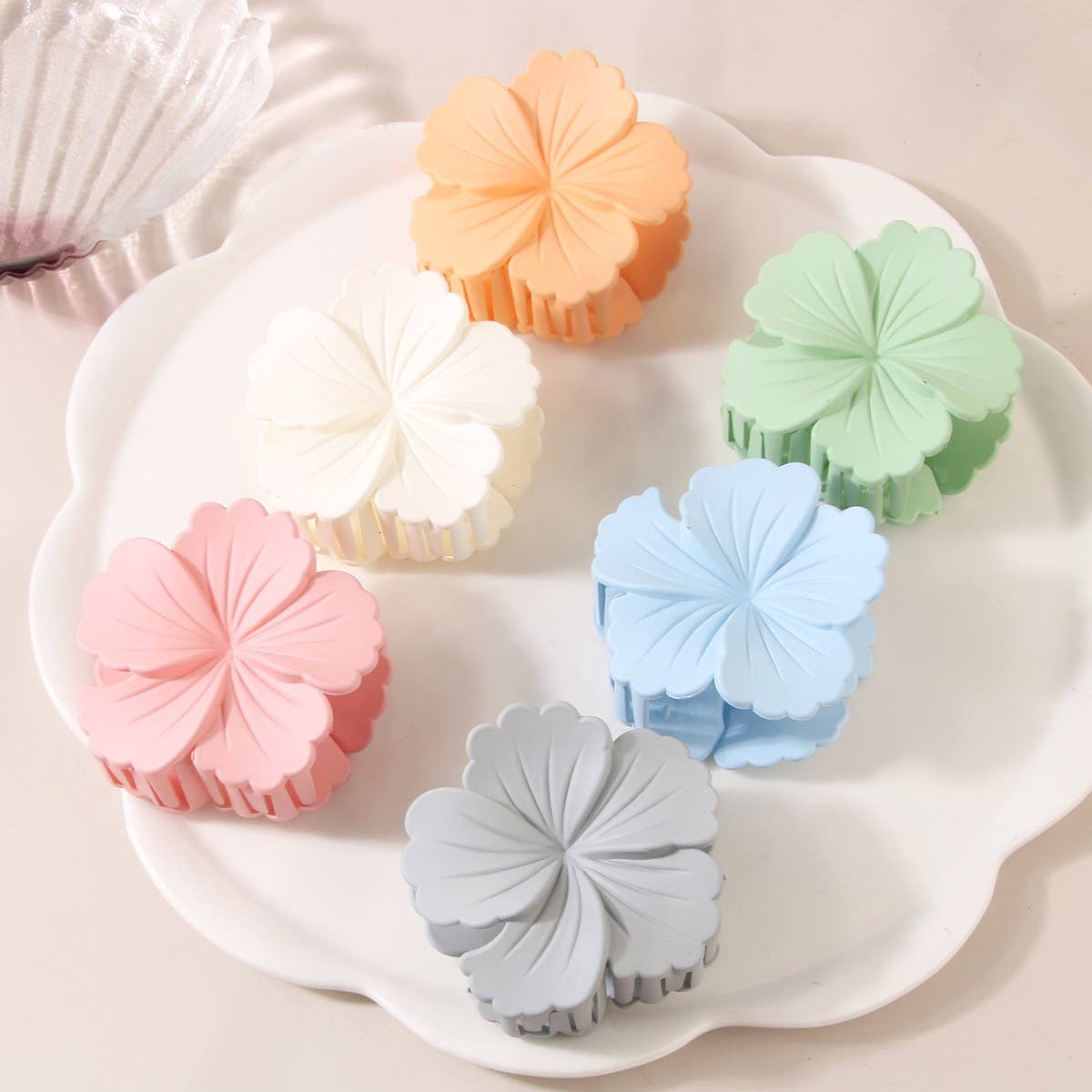 CWAHA07448_ROSE SWIRL HAIR CLAW CLIP FOR WOMEN VACATION