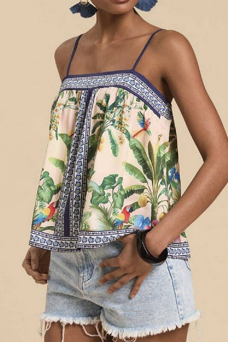 CWTTK00267_PRINTED LOOSE FIT CASUAL TANK TOP