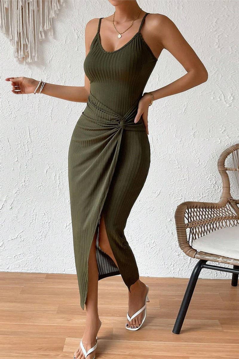 CWDMD5918_SEXY BACKLESS SPAGHETTI STRAP SLIT BODYCON DRESS