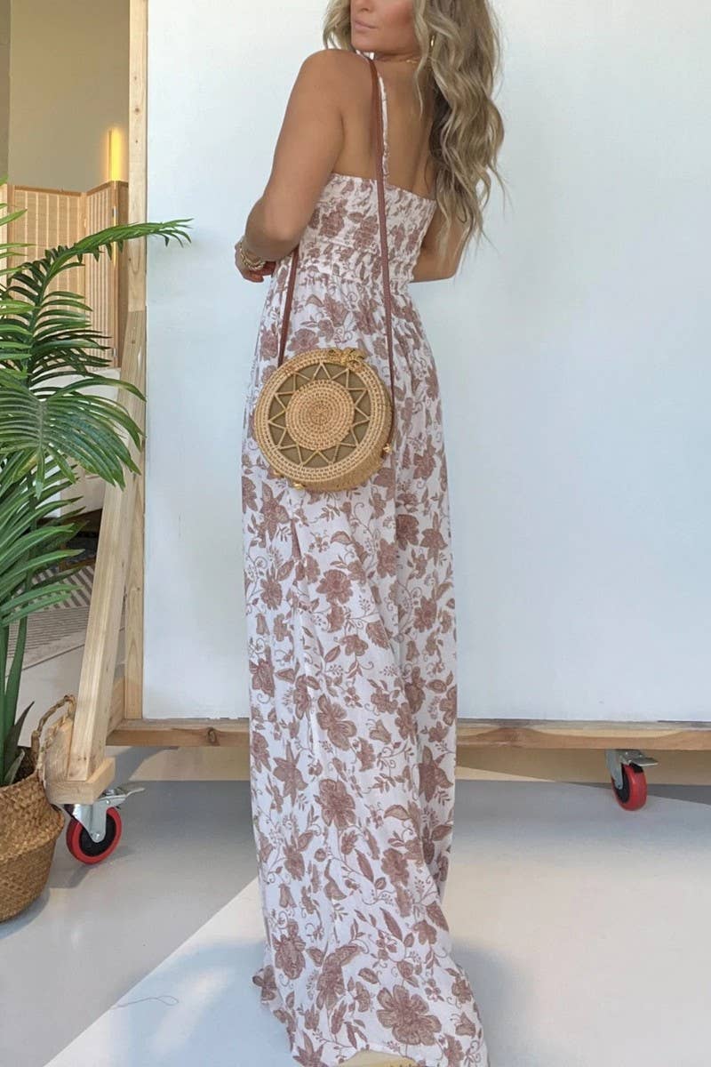 CWSJS1153_FLORAL SUSPENDER WIDE-LEG JUMPSUIT