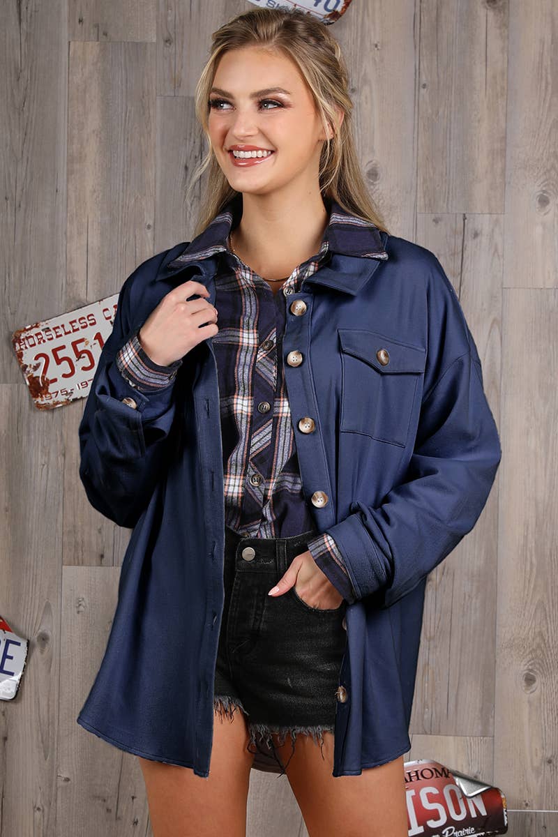 CWOJA701_SOFT AND WARM OVERSHIRTS BUTTON DOWN JACKET