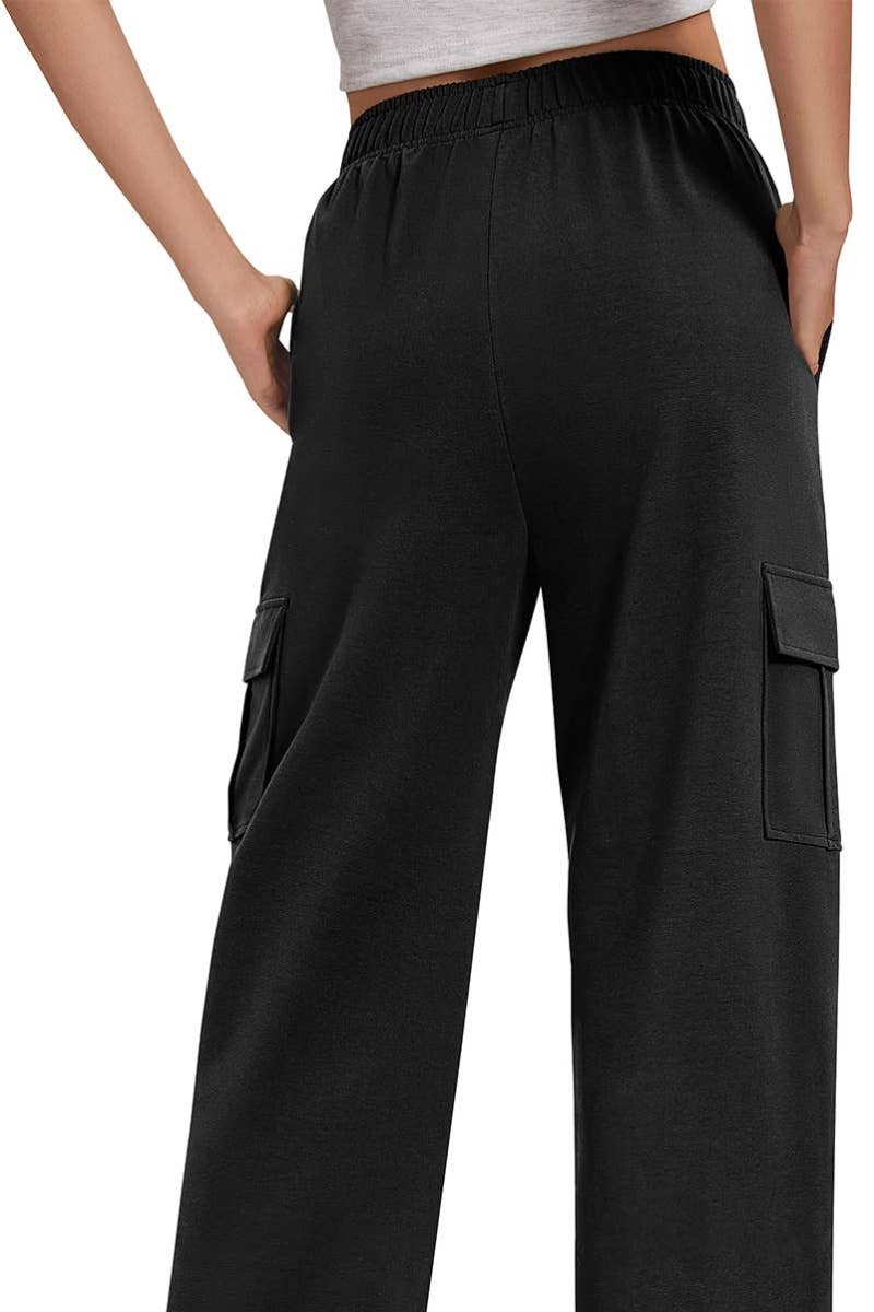 CWBMP0189_CARGO LOOSE SPORTS WIDE LEG POCKET PANTS