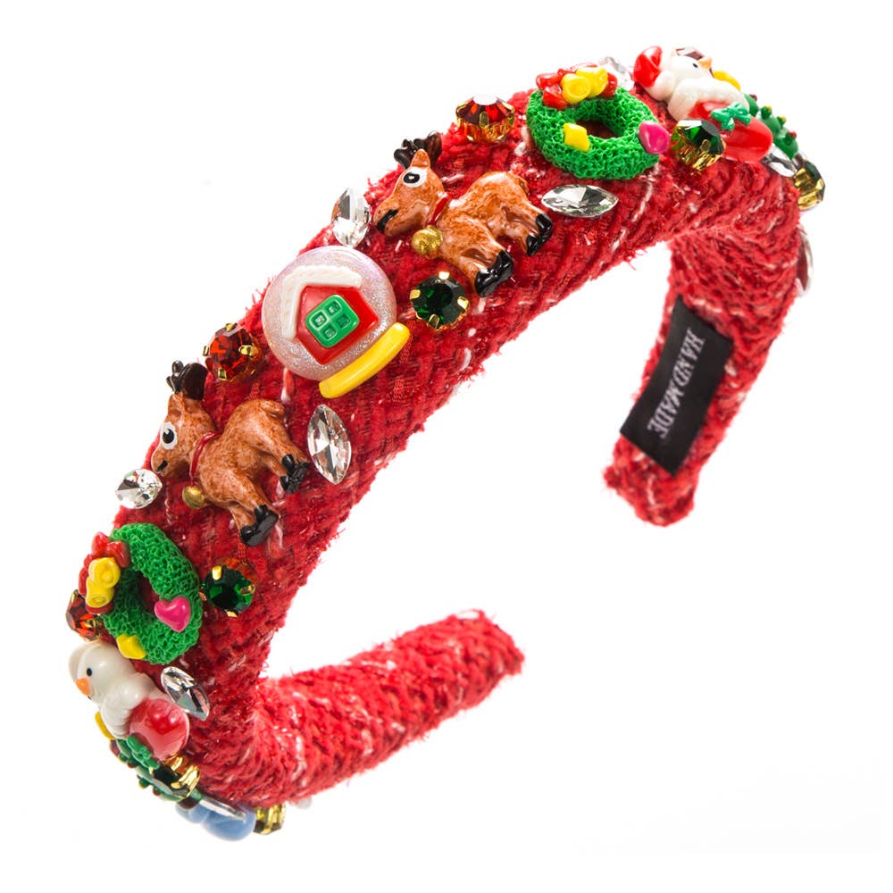CHRISTMAS DAY HEADBAND ELK SNOWMAN SNOWFLAKE
