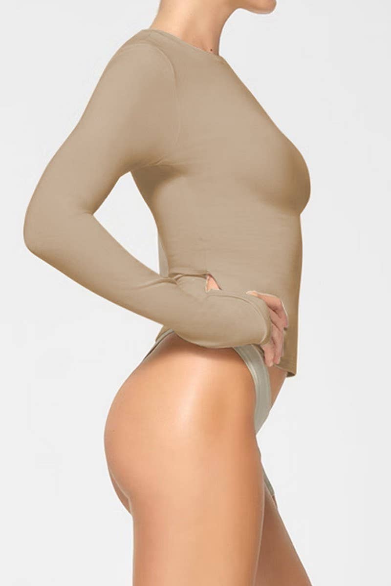 CWTBLL3792_SOLID LONG SLEEVE CREW NECK SLIM FIT TOP