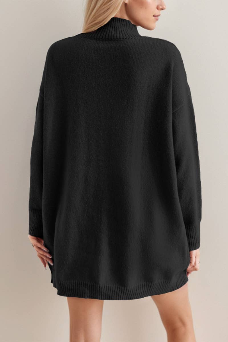 CWOSWL6732_TURTLENECK SWEATER WITH LONG SLEEVES AND SLIT